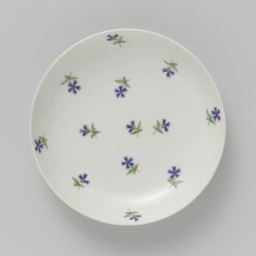 Plate painted with cornflowers