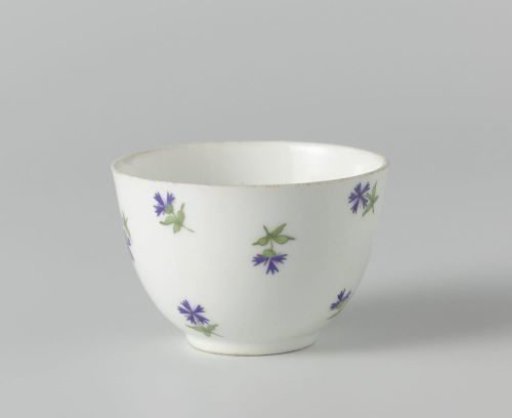 Cup decorated with cornflowers