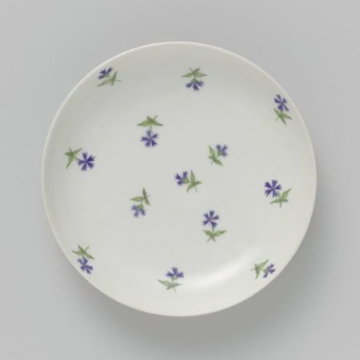 Plate painted with cornflowers