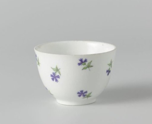 Cup decorated with cornflowers