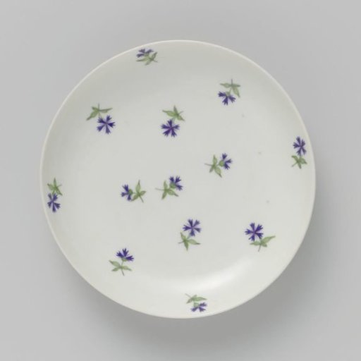 Plate, painted with cornflowers