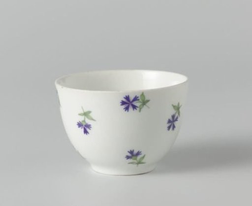 Cup decorated with cornflowers