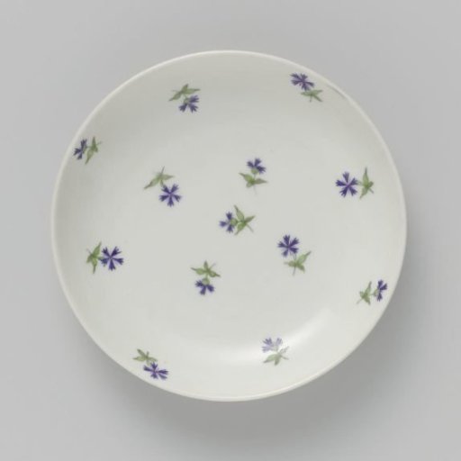 Plate, painted with cornflowers
