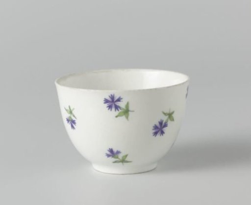 Cup decorated with cornflowers