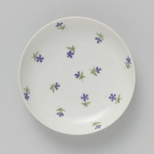 Plate, painted with cornflowers