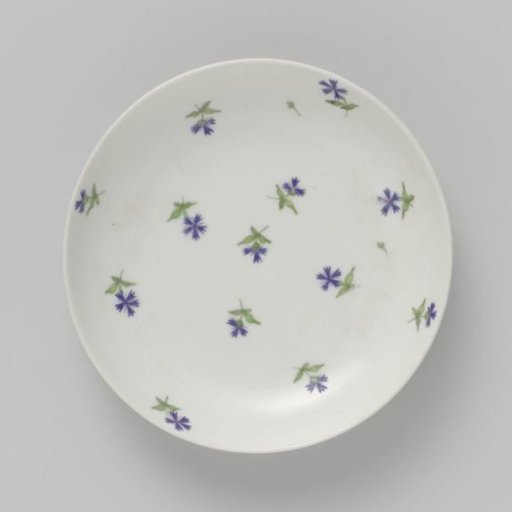 Plate, painted with cornflowers