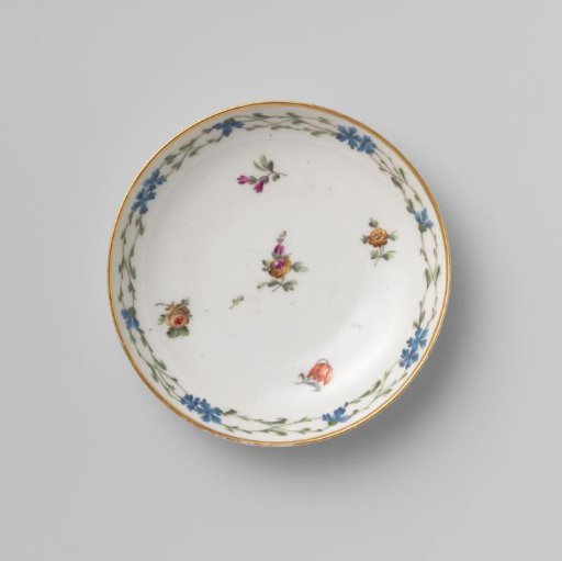 Plate of porcelain