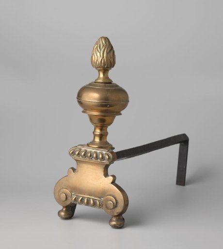 Fender with a decoration consisting of a base, a vase and a knob