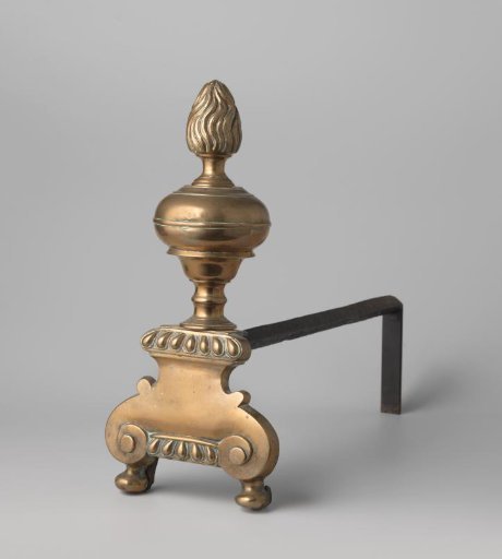 Fender with a decoration consisting of a base, a vase and a knob