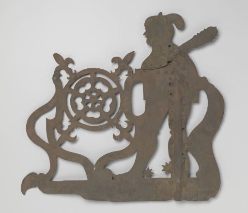 Weather vane with a figure holding a club