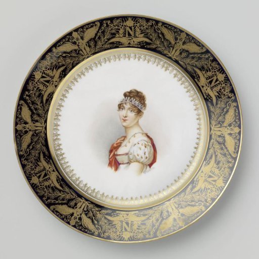 Plate with Hortense de Beauharnais, Queen of The Netherlands