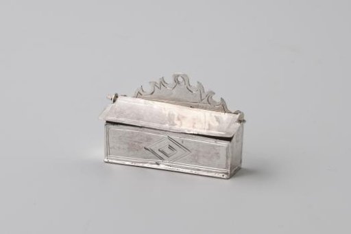 Silver candle drawer or sulfur box