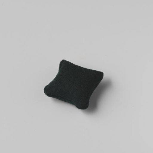 Chair cushion of dark green woolen cloth