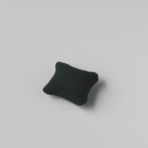 Chair cushion of dark green woolen cloth