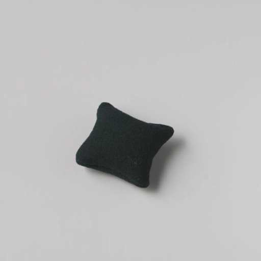 Chair cushion of dark green woolen cloth