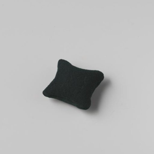 Chair cushion of dark green woolen cloth