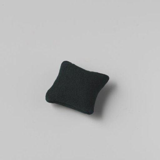 Chair cushion of dark green woolen cloth