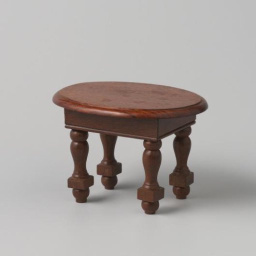 Table with oval top