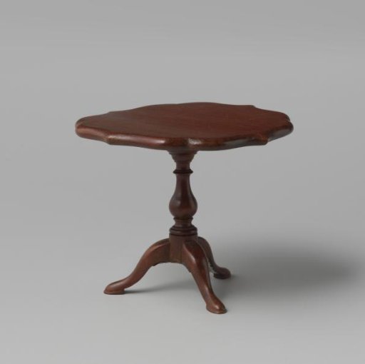 Table with wavy-edged top