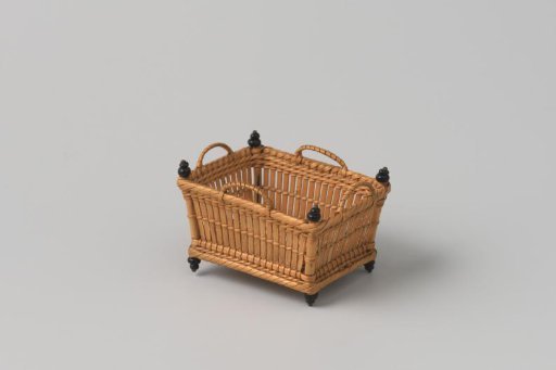 Diaper basket of woven willow twigs