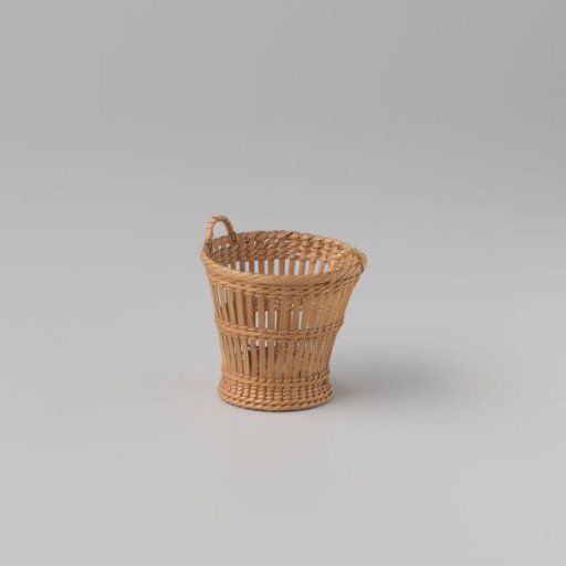 Sewing basket made of split willow twigs