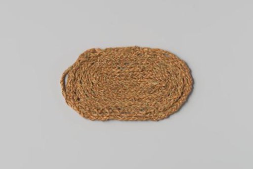 Floor mat, oval, of rush