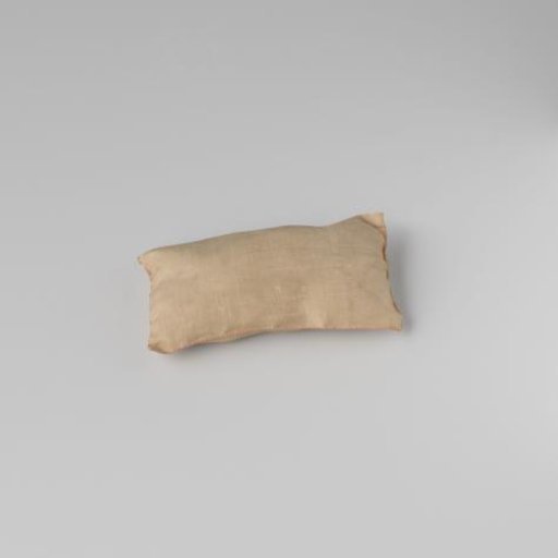 Bolster cushion, made of cream-colored silk