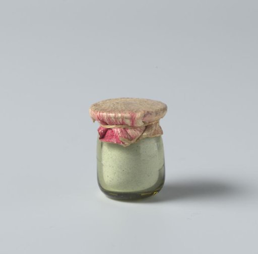 Storage jar, cylindrical, with a blown-in base
