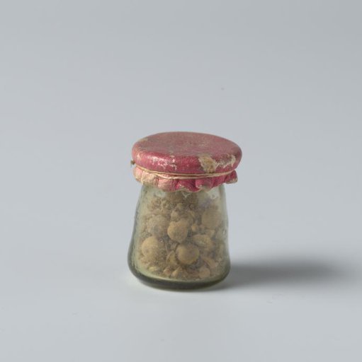Storage jar, cylindrical, with a blown-in base