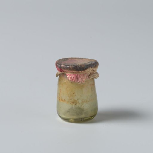 Storage jar, cylindrical, with a blown-in base