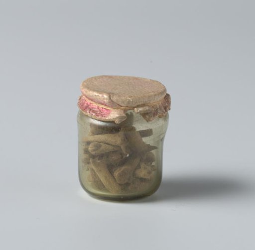 Storage jar, cylindrical, with a blown-in base