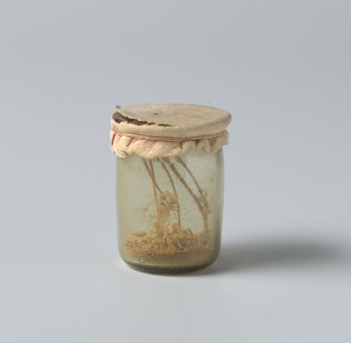 Storage jar, cylindrical, with a blown-in base