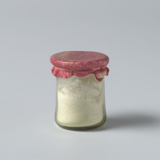 Storage jar, cylindrical, with a blown-in base