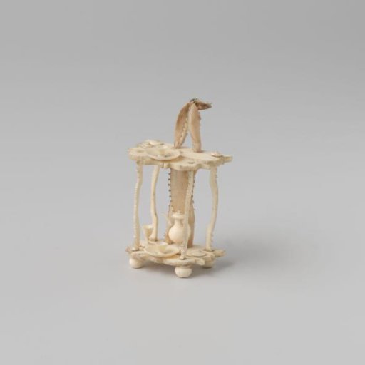 Wall rack with two shelves, holding tableware