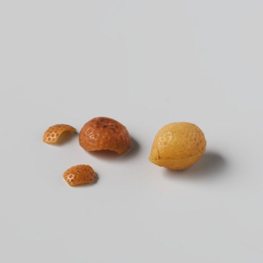 Fruit, including a lemon and an orange