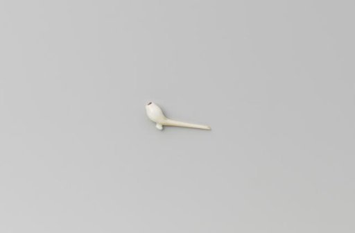 Pipe of opaque white glass