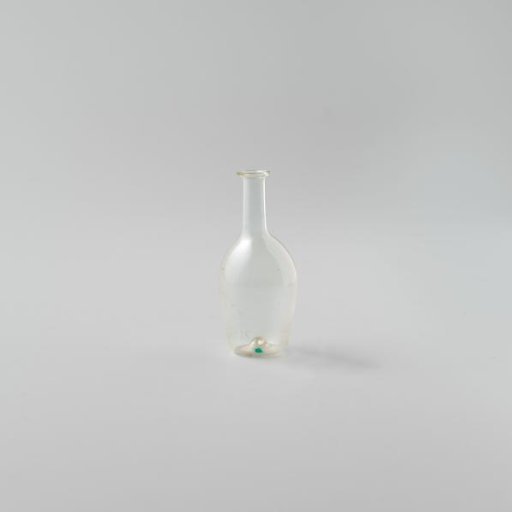 Flask, with an egg-shaped belly and a deeply recessed base