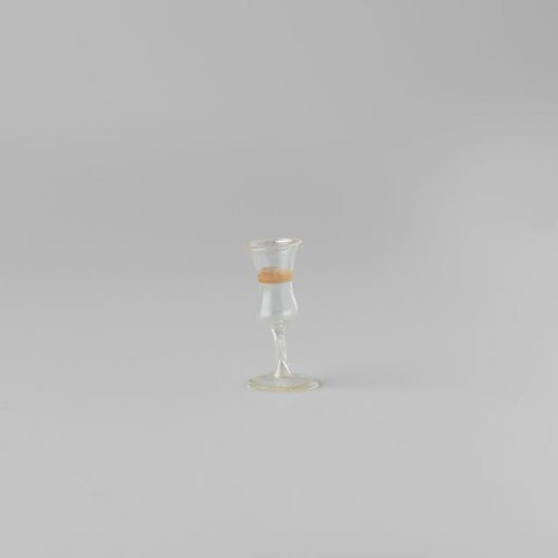Goblet, with a bell-shaped bowl decorated with a gold-colored band
