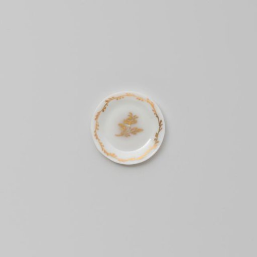 Plate, painted with flower branch and floral scroll