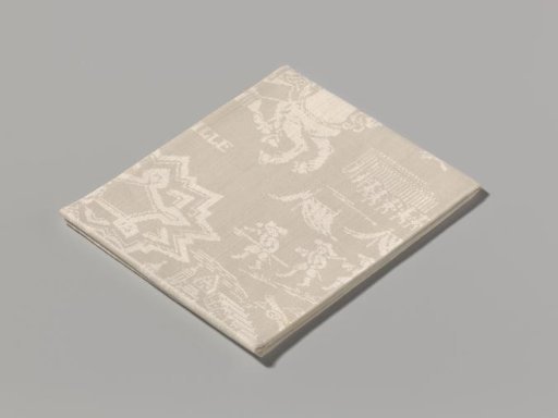 Tablecloth with the coat of arms of Charles III of Spain and a view of Lille