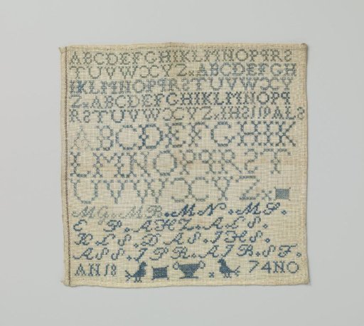 Embroidered work of silk on cotton