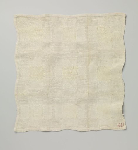 Patchwork of cotton on linen