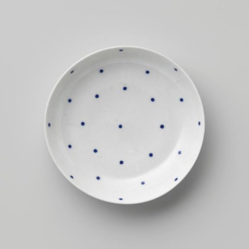 Plate with blue dots