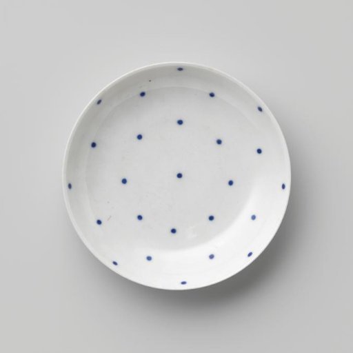 Plate with blue dots
