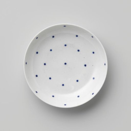 Plate with blue dots