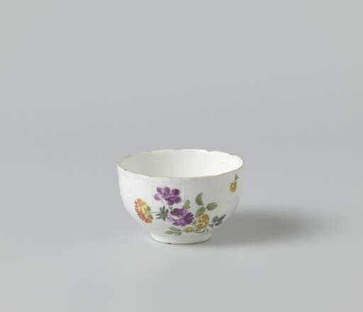 Head, multicolored painted with flower bouquets
