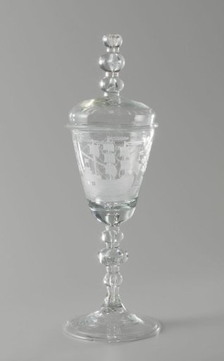 Tankard with lid, with a three-master and the inscription: HET WEL VAREN VAN DE OOSTYNDYESE KOMPANIE