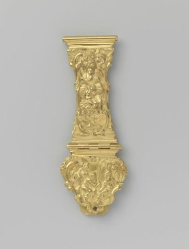 Handle of a book lock with scenes of the sacrifice of Abraham and the circumcision