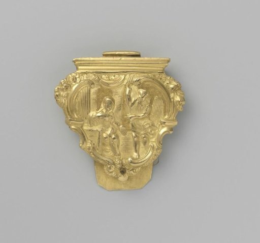 Clasp of a book lock with a depiction of the Annunciation to Mary