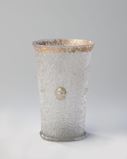 Beaker of ice glass